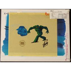 Signed Orig Stan Lee Bkgd Animation X-Men Robot Art Cel
