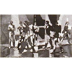 Isabel Bishop SEVEN STUDENTS 1981, Pub 1984 LE Etching