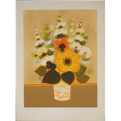 Frederic Menguy Signed Art Print Flower Vase