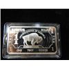 Image 2 : GERMAN SILVER 1 TROY OUNCE BISON BAR
