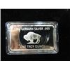 Image 1 : GERMAN SILVER 1 TROY OUNCE BISON BAR
