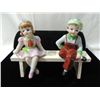 Image 1 : VINTAGE PORCELAIN FIGURINES BOY AND GIRL