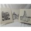 Image 1 : LOT 3 BEAUTIFUL INK DRAWING PRINTS