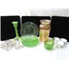 Image 1 : LOT 14 MIXED GLASSWARE DEPRESSION CARNIVAL MORE