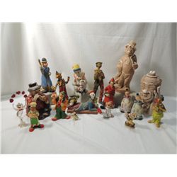 LOT 17 CLOWN FIGURES SCULPTURES