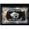 Image 1 : GERMAN SILVER 1 TROY OUNCE BISON BAR