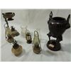 Image 2 : LOT 8 VINTAGE HURRICANE OIL LAMPS MINI