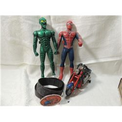LOT 4 SPIDERMAN TOYS & BELT