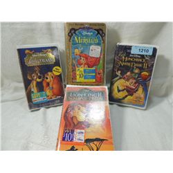 LOT 4 NEW DISNEY VHS MOVIES