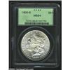 Image 1 : 1900-S S$1 MS64 PCGS. Wisps of pale gold color visit the lustrous surfaces. A clean-cheeked near-Gem