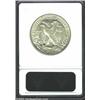 Image 2 : 1916-S 50C AU55 ANACS. Original with warm golden-gray patina, the surfaces are uncommonly distractio