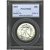 Image 1 : 1917 50C MS64 PCGS. A lovely survivor from the early part of the Walking Liberty series, this Half D