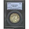 Image 1 : 1917-S 50C Obverse AU58 PCGS. Remnants of original luster peer through dove-gray patina. There is a.
