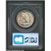 Image 2 : 1920 50C MS64 PCGS. This frosty textured near-Gem is overlaid in warm champagne-gray iridescence. Wi