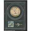 Image 4 : 1927-S 50C MS64 PCGS. The borders have iridescent yellow-green patina, while the centers have lavend
