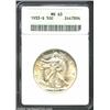 Image 1 : 1933-S 50C MS63 ANACS. Fully struck, as always, with above average luster--another characteristic of