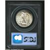 Image 2 : 1935-S 50C MS64 PCGS. Brilliant aside from a deep blush of tobacco-brown color on the borders of eac