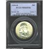 Image 1 : 1950-D 50C MS66 Full Bell Lines PCGS. The lower obverse border has a blush of gold color. A lustrous
