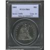 Image 1 : 1861 S$1 PR61 PCGS. Deeply toned with a lighter color on the devices. A few wispy handling marks are