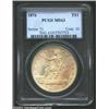 Image 1 : 1876 T$1 MS63 PCGS. Richly frosted and original, the tan-gray surfaces reveal a few grade-limiting a