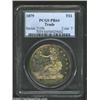 Image 3 : 1879 T$1 PR64 PCGS. Glassy fields and fully brought up devices shine powerfully through mottled oliv