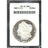 Image 1 : 1880-CC S$1 MS64 Deep Mirror Prooflike ANACS. There is a faint dash below the second 8 in the date..