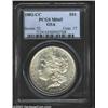 Image 1 : 1882-CC S$1 MS65 PCGS. Ex: GSA. The faint hints of apricot patina are largely confined to the lower.