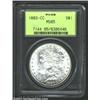Image 1 : 1883-CC S$1 MS65 PCGS. There is a dash below the second 8 in the date. While not fully struck, this.