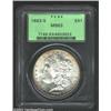 Image 1 : 1883-S S$1 MS63 PCGS. This sharply impressed example exhibits rich champagne-lilac iridescence on th