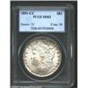 Image 1 : 1891-CC S$1 MS63 PCGS. VAM-3. Top 100 Variety. The popular "spitting eagle" variety. The obverse dev