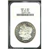 Image 1 : 1891-S S$1 MS64 Deep Mirror Prooflike NGC. Rich golden-brown and aqua peripheral patina, with a shor