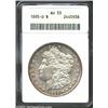 Image 1 : 1895-O S$1 AU53 ANACS. Peripherally patinated in golden-orange hues, the surfaces are bright in the.