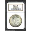 Image 1 : 1899-S S$1 MS64 NGC. Swirling cartwheel luster races around each side with golden toning around the.
