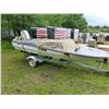 Image 1 : 14' FIBREGLASS BOAT AND EZEE-LOAD TRAILER