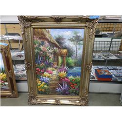 VINTAGE COLLECTIBLE FRAMED CANVAS PAINTING