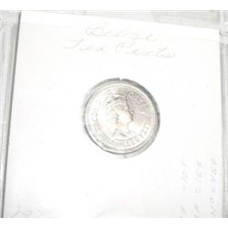 1976 BRITISH HONDURAS BELIZE TEN CENTS *RARE HARD TO FIND-NICE EARLY UNC HIGH GRADE COIN*!!