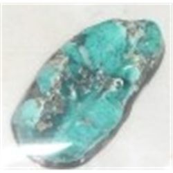 5.00 CARAT *NATURAL-GEM QUALITY* TURQUOISE CABOCHON GEMSTONE!! GEM CAME OUT OF SAFE!!