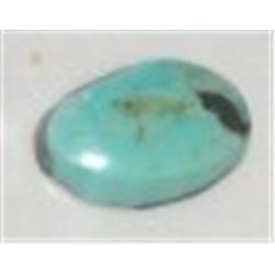2.50 CARAT *NATURAL-GEM QUALITY* TURQUOISE CABOCHON GEMSTONE!! GEM CAME OUT OF SAFE!!