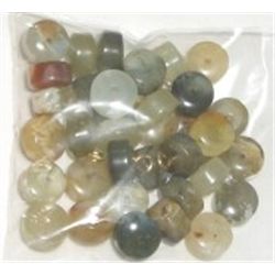 115.00 TOTAL CARATS OF *NATURAL* JADE GEMSTONES *HOLED FOR JEWELRY*!! GEMS CAME OUT OF SAFE!!