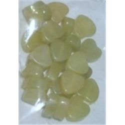 50.85 TOTAL CARATS *NATURAL* JADE OLIVE COLOR HEART SHAPED GEMSTONES *HOLED FOR JEWELRY*!!