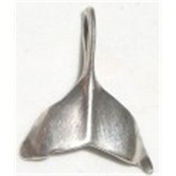 STERLING SILVER *WHALE TAIL* PENDANT TOTAL WEIGHT IS 1.60g STAMPED *925*! PENDANT CAME OUT OF SAFE!!