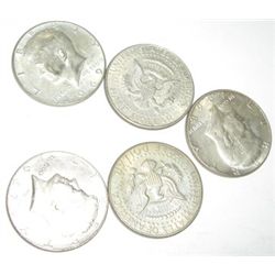 5 TOTAL SILVER KENNEDY HALF DOLLARS 1965-1968 *MIXED DATES & GRADES*!! SILVER HALF DOLLARS CAME OUT