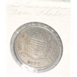 1977 BOTSWANA TEN THEBE *VERY RARE HARD TO FIND-UNC HIGH GRADE COIN*!! COIN CAME OUT OF SAFE!!