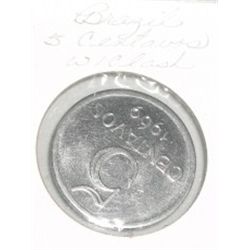 1969 *WITH CLASH* BRAZIL-REPUBLIC MONETARY REFORM 5 FIVE CENTAVOS *VERY RARE HARD TO FIND-UNC HIGH G