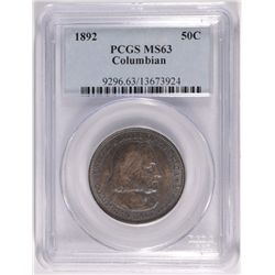 1892 COLUMBIAN EXPO HALF DOLLAR PCGS MS-63