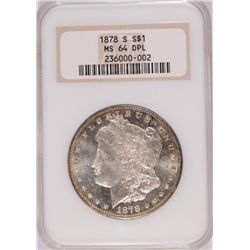 1878-S MORGAN DOLLAR NGC MS-64 DPL