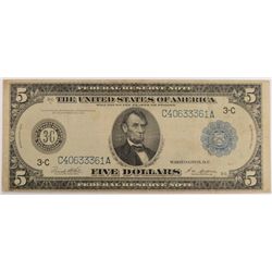 1914 $5 FEDERAL RESERVE NOTE