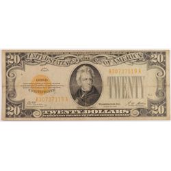 1928 $20 GOLD CERTIFICATE