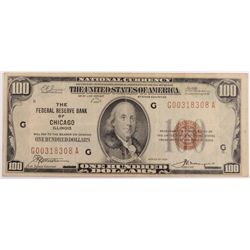 1929 $100 NATIONAL CHICAGO, IL