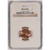 Image 1 : 1957 LINCOLN CENT, NGC MS-67 RED! RARE GEM++ NGC PRICE GUIDE $1380.00!